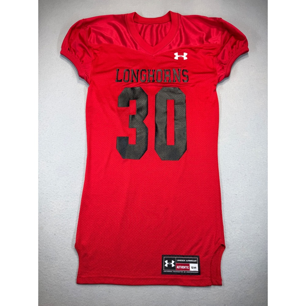 Under Armour Longhorns Football Jersey Red Mesh Number 30 Small 1241720-635